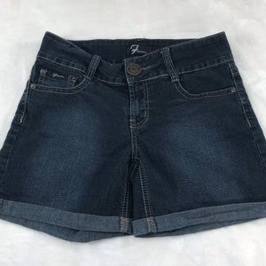 Flavour Jeans Shorts wide waistband cuffed legs